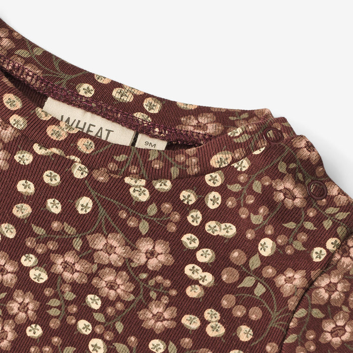 Wheat Main Jersey Dress Sessa | Baby Dress 2117 aubergine berries