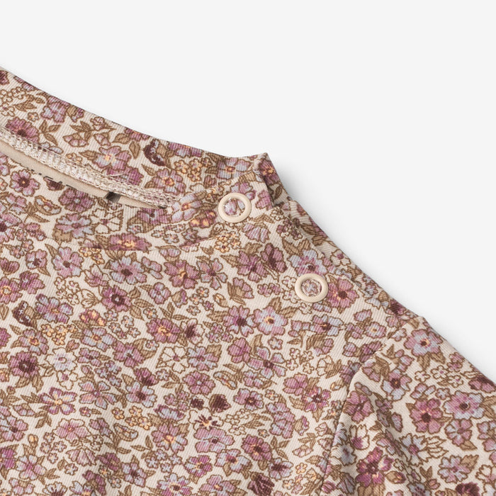 Wheat Main Jersey Dress Sessa | Baby Dress 0098 grey rose flowers
