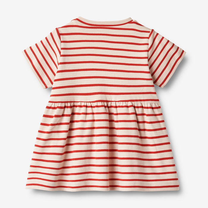 Wheat Main Jersey Dress S/S Anna Dress 2078 red stripe