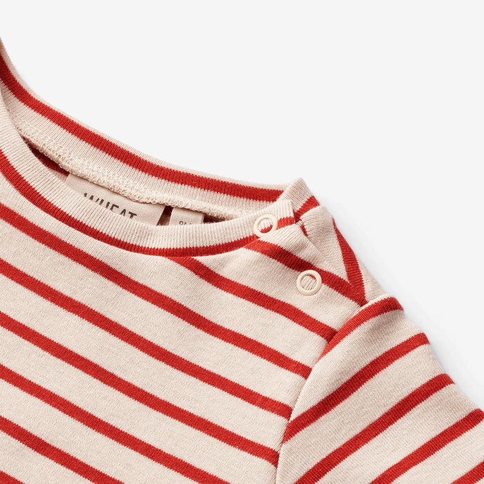 Wheat Main Jersey Dress S/S Anna Dress 2078 red stripe