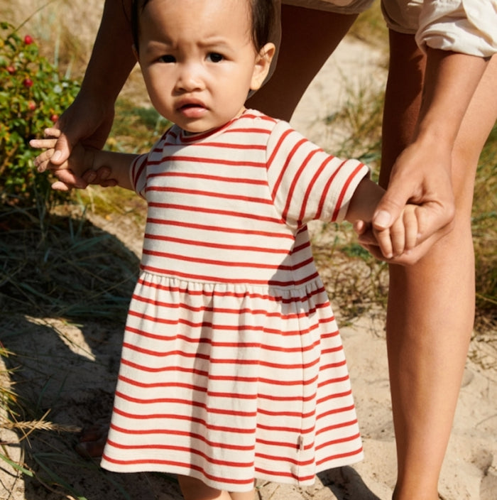 Wheat Main Jersey Dress S/S Anna Dress 2078 red stripe