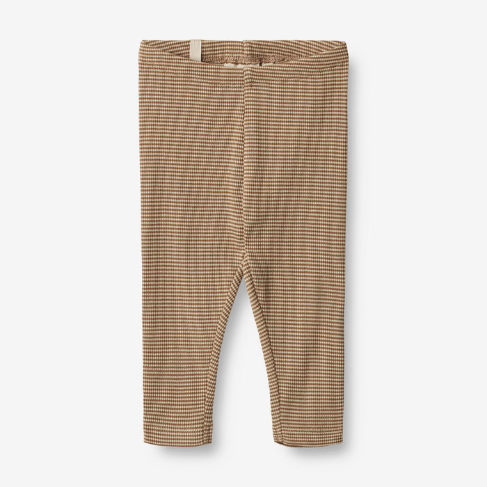 Wheat Main Jersey Leggings Jules | Baby Legging 3238 beige rib stripe