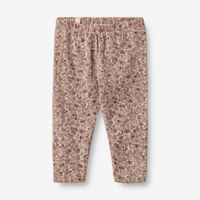 Wheat Main Jersey Leggings Jules | Baby Legging 0098 grey rose flowers