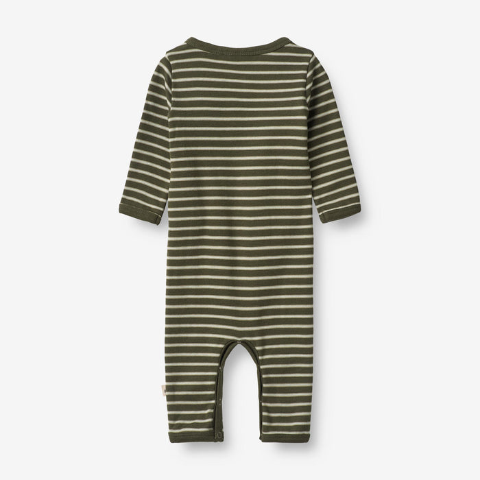Wheat Main Jumpsuit Finn | Baby Jumpsuit 4076 dark green stripe