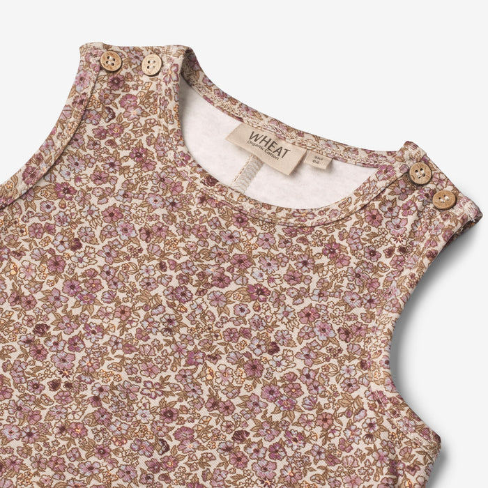 Wheat Main Jumpsuit Joey | Baby Jumpsuit 0098 grey rose flowers
