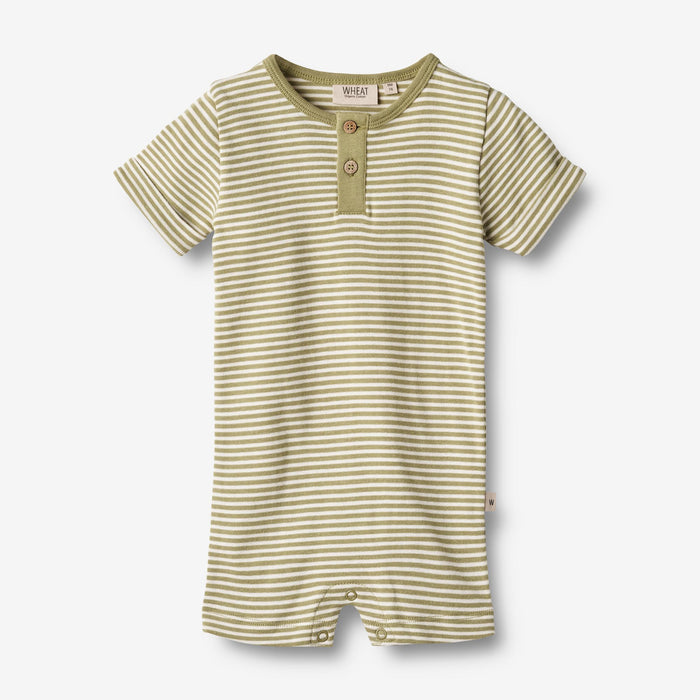 Wheat Main Jumpsuit S/S Alfred Jumpsuit 4126 sage green stripe