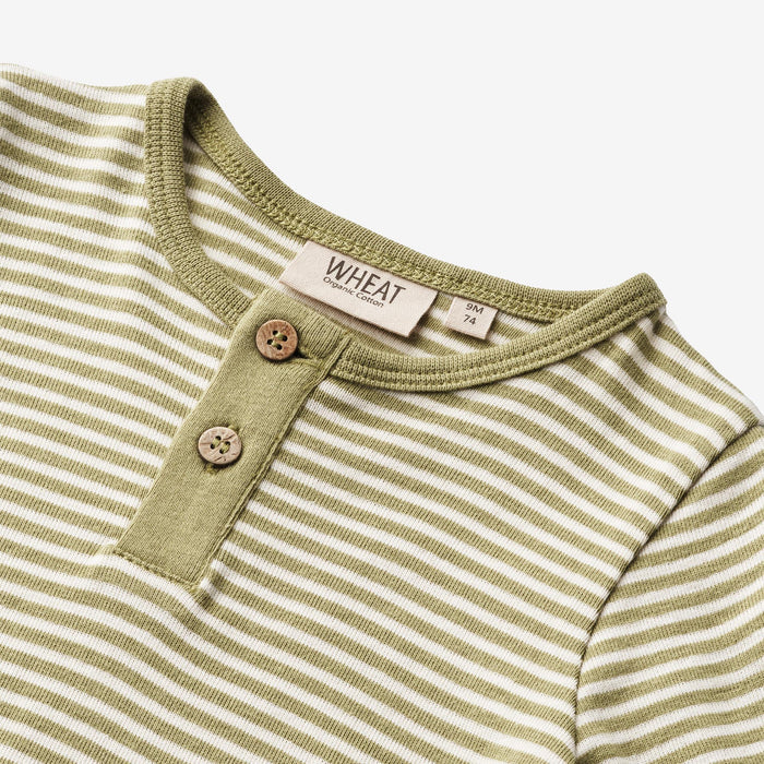 Wheat Main Jumpsuit S/S Alfred Jumpsuit 4126 sage green stripe