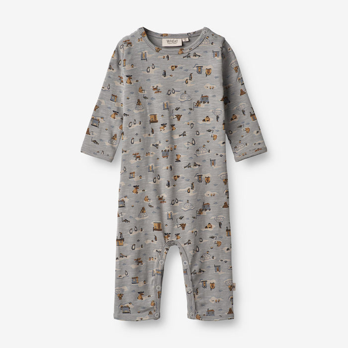 Wheat Main Jumpsuit Theis | Baby Jumpsuit 1521 winter sky fishing