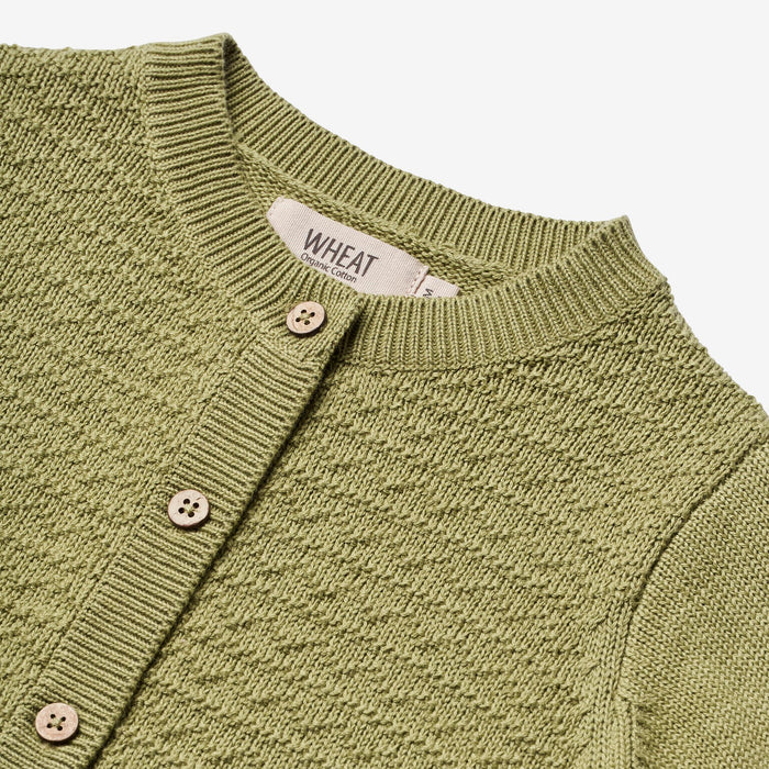 Wheat Main Knit Cardigan Bjørn Knitted Tops 4122 sage