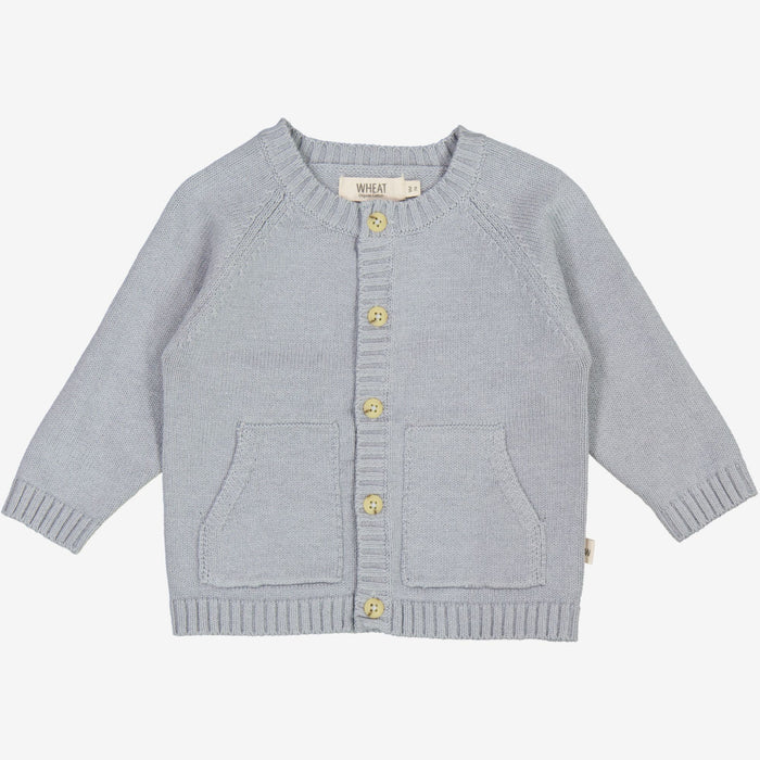 Wheat Main  Knit Cardigan Classic | Baby Knitted Tops 1528 cloudy sky