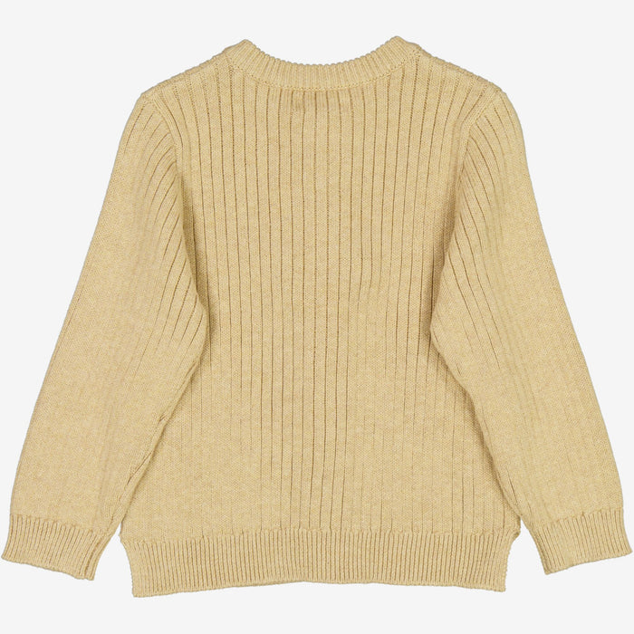 Wheat Main  Knit Cardigan Eke Knitted Tops 9306 seeds melange
