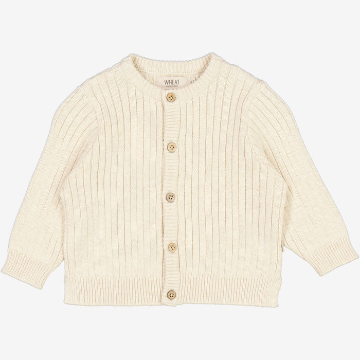 Wheat Main  Knit Cardigan Eke | Baby Knitted Tops 1101 cloud melange