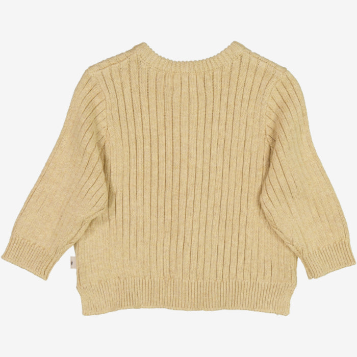 Wheat Main  Knit Cardigan Eke | Baby Knitted Tops 9306 seeds melange