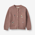 Wheat Main Knit Cardigan Ella Knitted Tops 1349 lavender rose