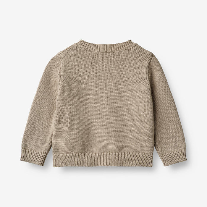 Wheat Main Knit Cardigan Ella | Baby Knitted Tops 3231 soft beige