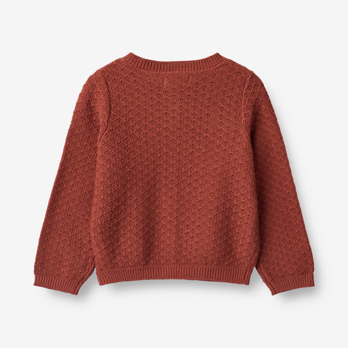 Wheat Main Knit Cardigan Magnella Knitted Tops 2072 red