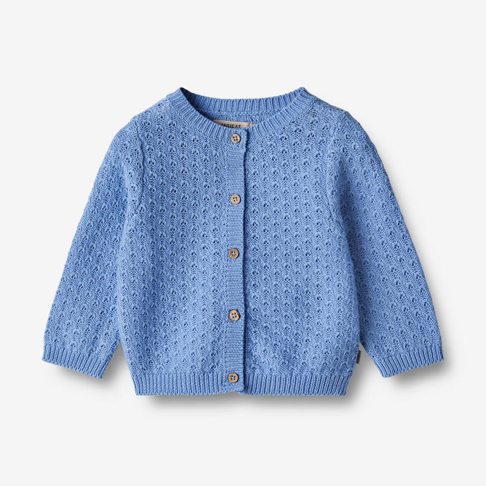 Wheat Main Knit Cardigan Magnella | Baby Knitted Tops 4102 azure blue