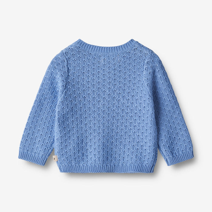 Wheat Main Knit Cardigan Magnella | Baby Knitted Tops 4102 azure blue