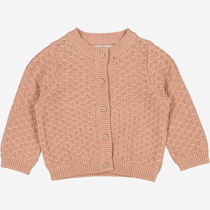 Wheat Main  Knit Cardigan Magnella | Baby Knitted Tops 2031 rose dawn