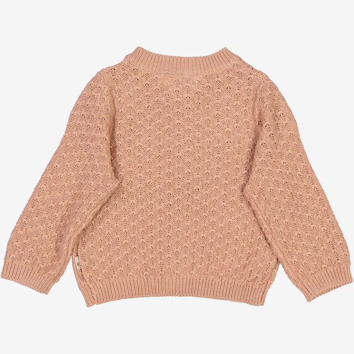 Wheat Main  Knit Cardigan Magnella | Baby Knitted Tops 2031 rose dawn