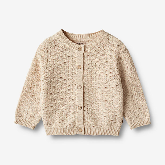 Wheat Main Knit Cardigan Magnella | Baby Knitted Tops 3336 sandshell