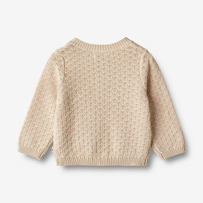 Wheat Main Knit Cardigan Magnella | Baby Knitted Tops 3336 sandshell