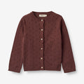 Wheat Main Knit Cardigan Maia Knitted Tops 2118 aubergine