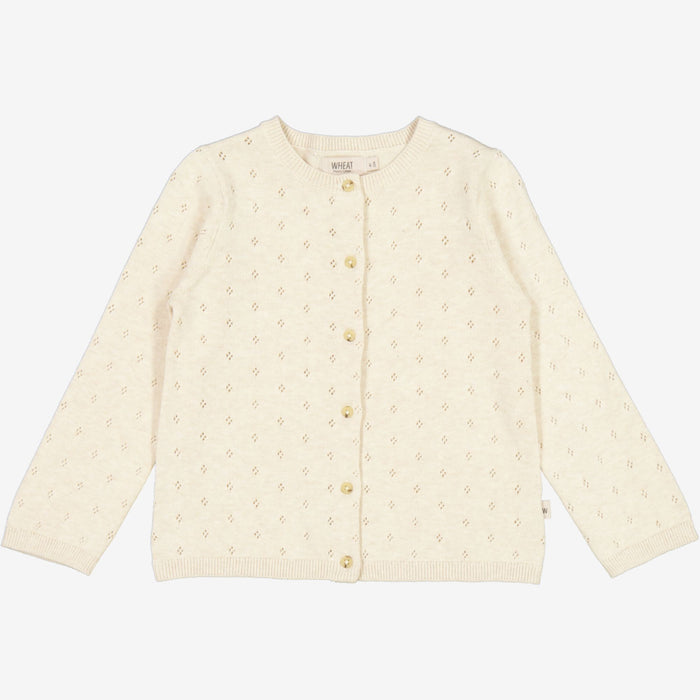 Wheat Main Knit Cardigan Maia Knitted Tops 1101 cloud melange