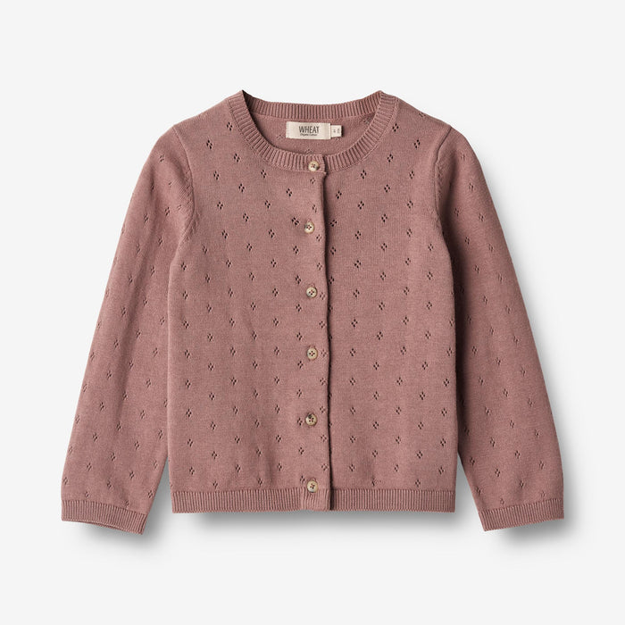Wheat Main Knit Cardigan Maia Knitted Tops 1349 lavender rose