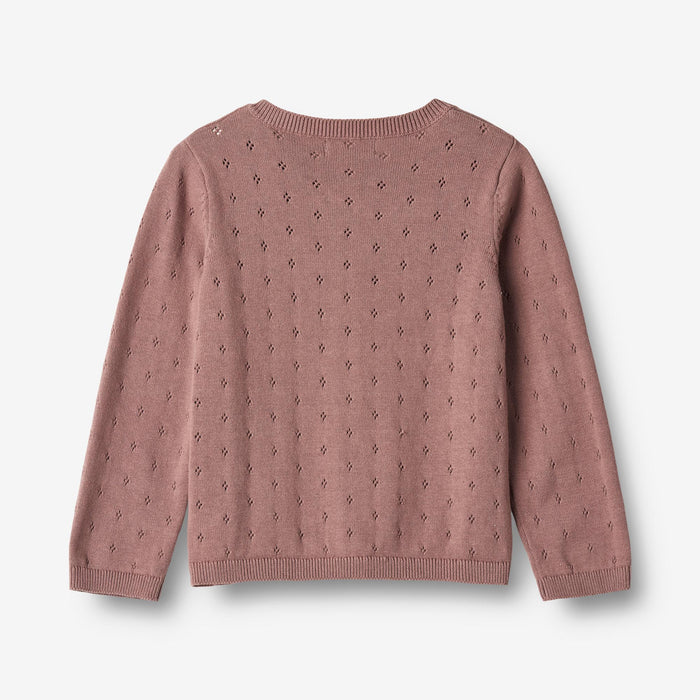 Wheat Main Knit Cardigan Maia Knitted Tops 1349 lavender rose