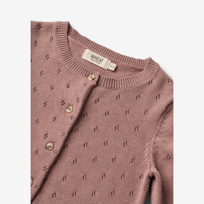 Wheat Main Knit Cardigan Maia Knitted Tops 1349 lavender rose