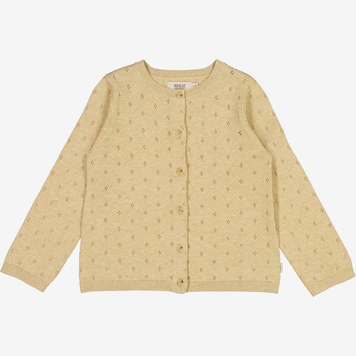 Wheat Main Knit Cardigan Maia Knitted Tops 9306 seeds melange