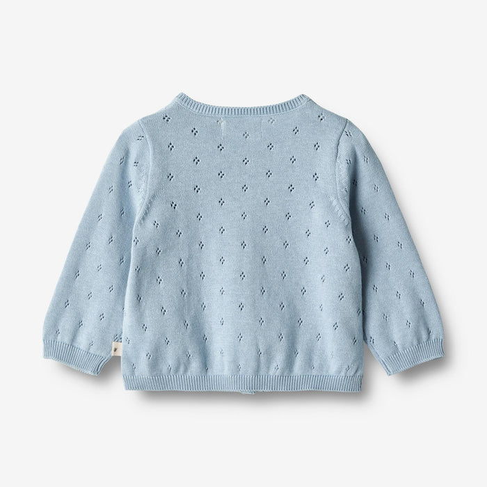 Wheat Main Knit Cardigan Maia | Baby Knitted Tops 1049 blue summer