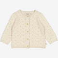 Wheat Main Knit Cardigan Maia | Baby Knitted Tops 1101 cloud melange