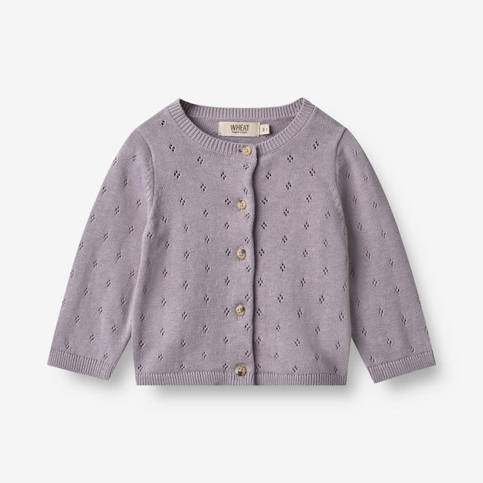 Wheat Main Knit Cardigan Maia | Baby Knitted Tops 1346 lavender