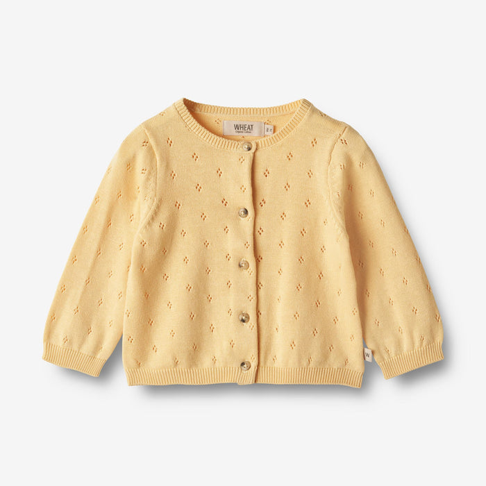 Wheat Main Knit Cardigan Maia | Baby Knitted Tops 5001 pale apricot