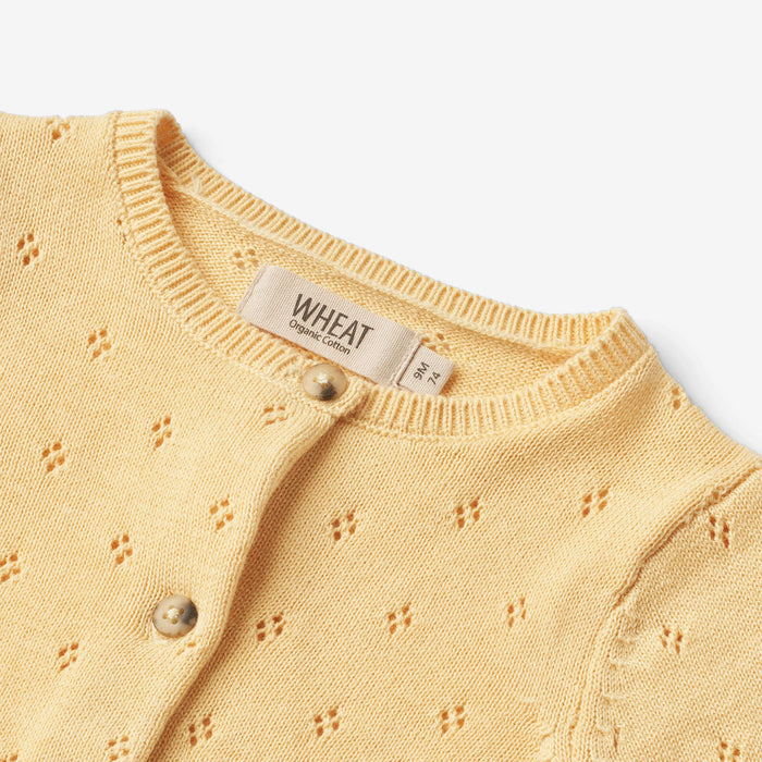 Wheat Main Knit Cardigan Maia | Baby Knitted Tops 5001 pale apricot