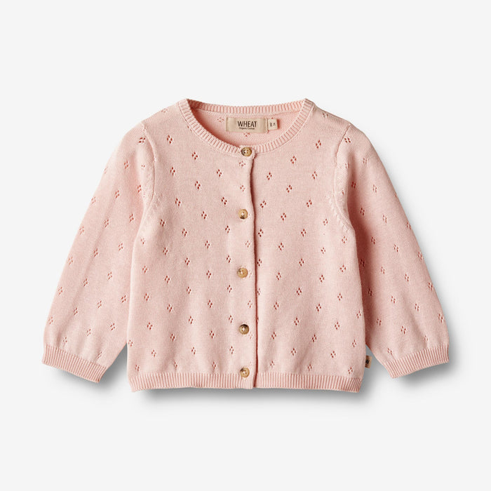 Wheat Main Knit Cardigan Maia | Baby Knitted Tops 2281 rose ballet