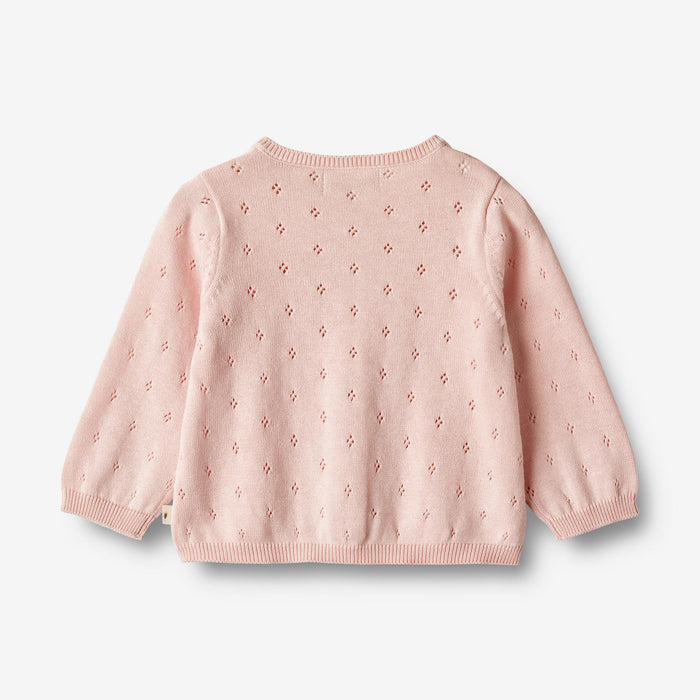 Wheat Main Knit Cardigan Maia | Baby Knitted Tops 2281 rose ballet