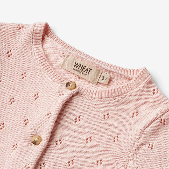 Wheat Main Knit Cardigan Maia | Baby Knitted Tops 2281 rose ballet