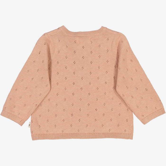 Wheat Main Knit Cardigan Maia | Baby Knitted Tops 2031 rose dawn