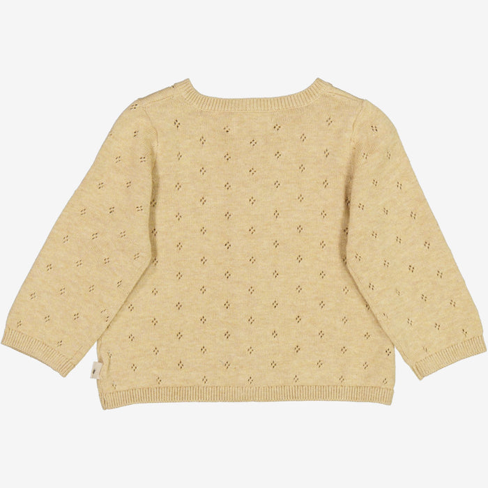 Wheat Main Knit Cardigan Maia | Baby Knitted Tops 9306 seeds melange