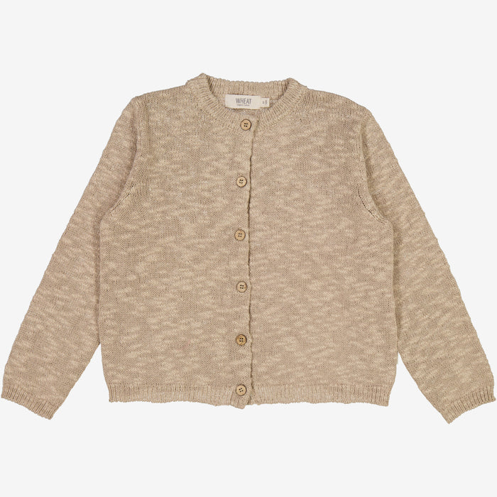 Wheat Main  Knit Cardigan Mille Knitted Tops 1096 warm stone
