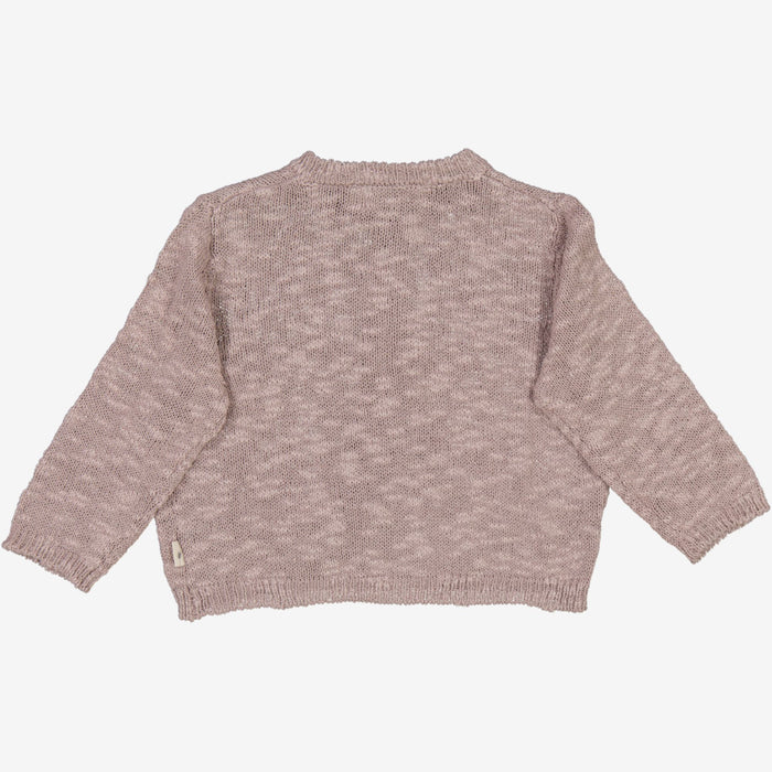 Wheat Main  Knit Cardigan Mille | Baby Knitted Tops 1494 purple dove