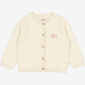 Wheat Main  Knit Cardigan Suzy Embroidery | Baby Knitted Tops 1101 cloud melange