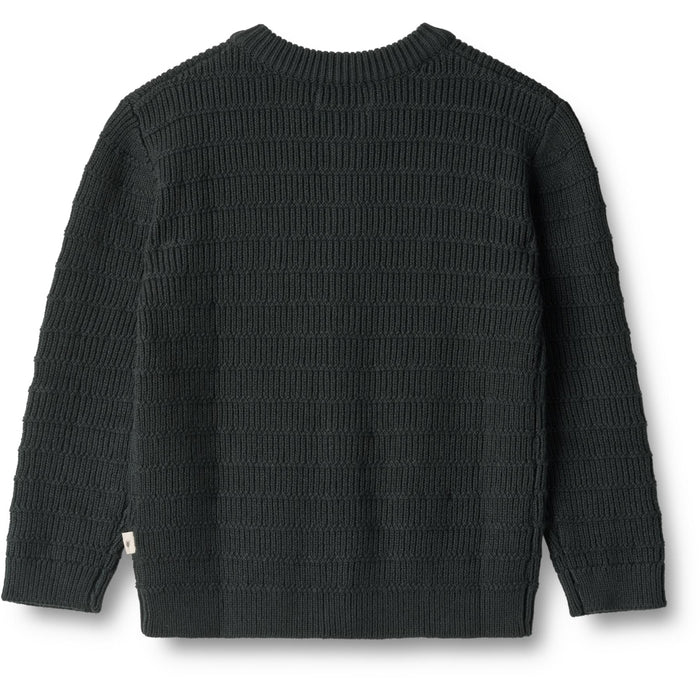 Wheat Main Knit Cardigan Villy Knitted Tops 1432 navy
