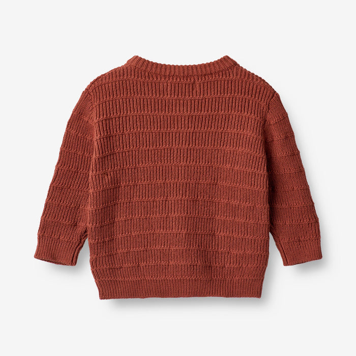 Wheat Main Knit Cardigan Villy | Baby Knitted Tops 2072 red