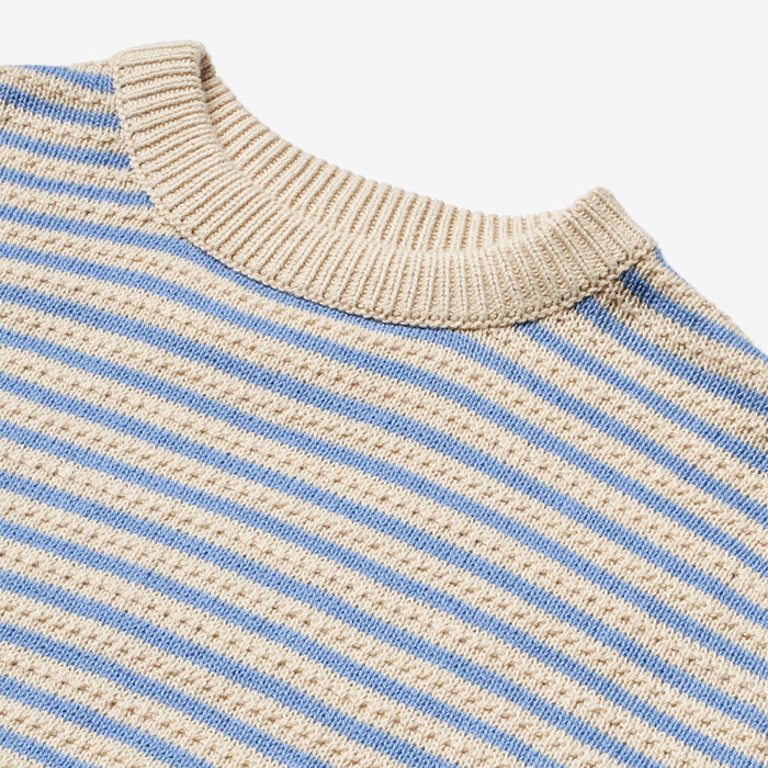 Wheat Main Knit Pullover Chris Knitted Tops 4103 azure stripe