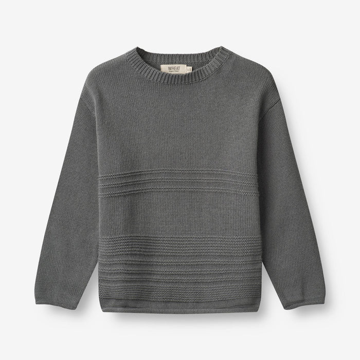 Wheat Main Knit Pullover Gunnar Knitted Tops 1525 autumn sky