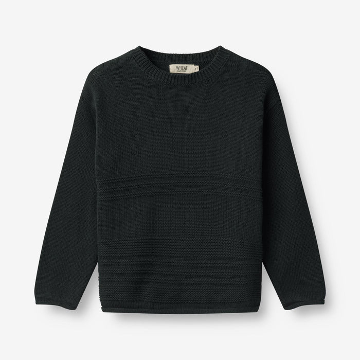Wheat Main Knit Pullover Gunnar Knitted Tops 1432 navy